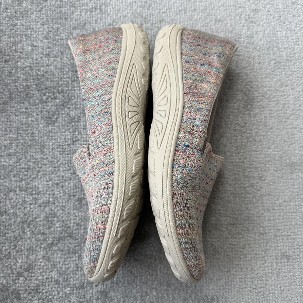 Skechers Relaxed Fit Shoes Womens Size 9.5 Beige Knit Slip On Memory Foam 49291 - Picture 9 of 12